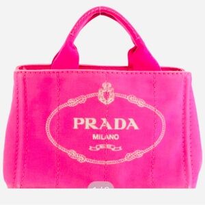 Prada Hot Pink Mini Canvas Tote